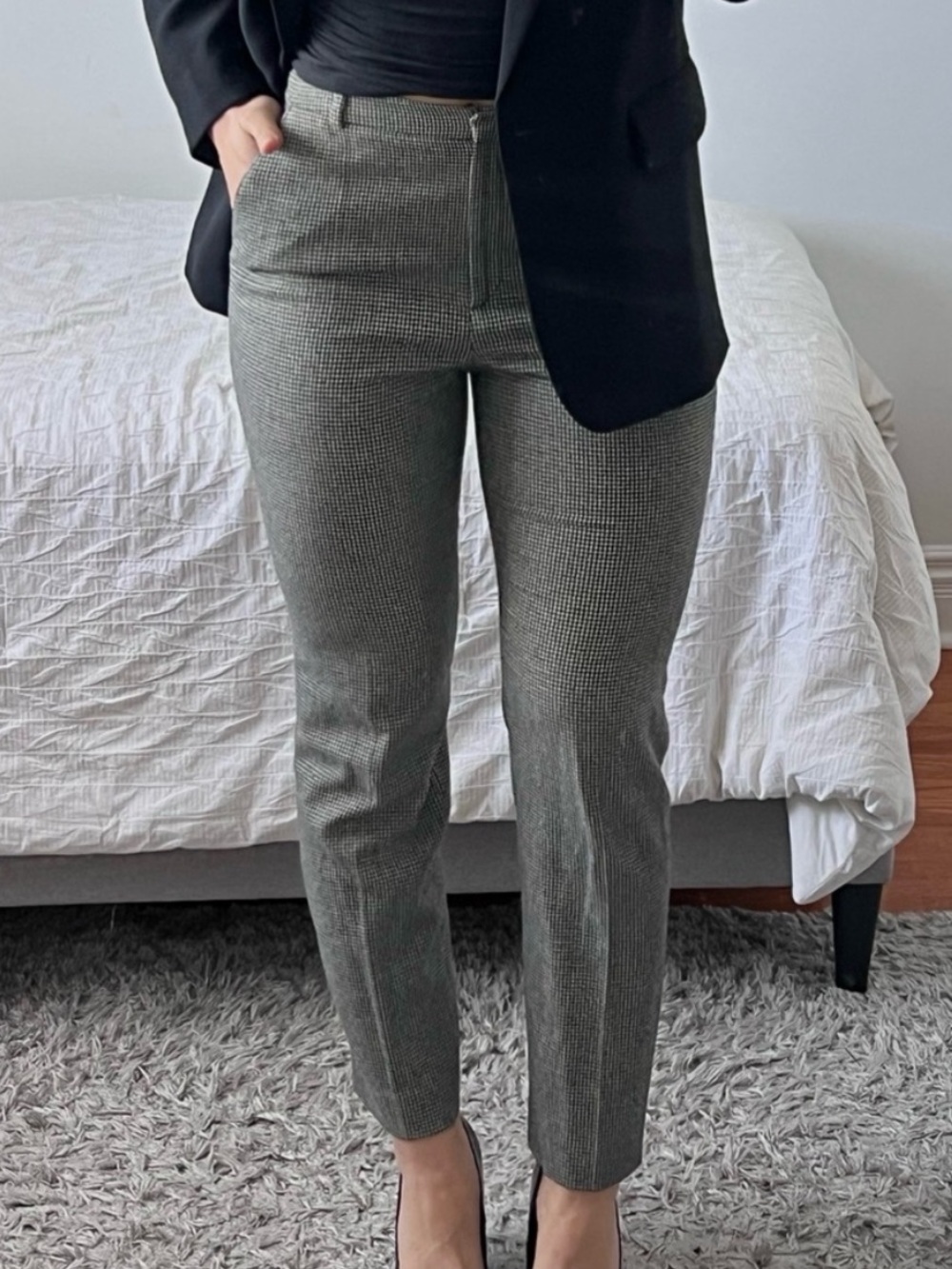 The Kooples Houndstooth wool combination pants